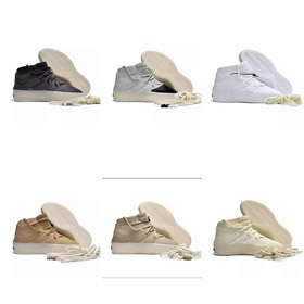 Fear of God x adidas Athletics Series Clay Round-toe Lace-up Mid-top Basketball Shoes-5216  